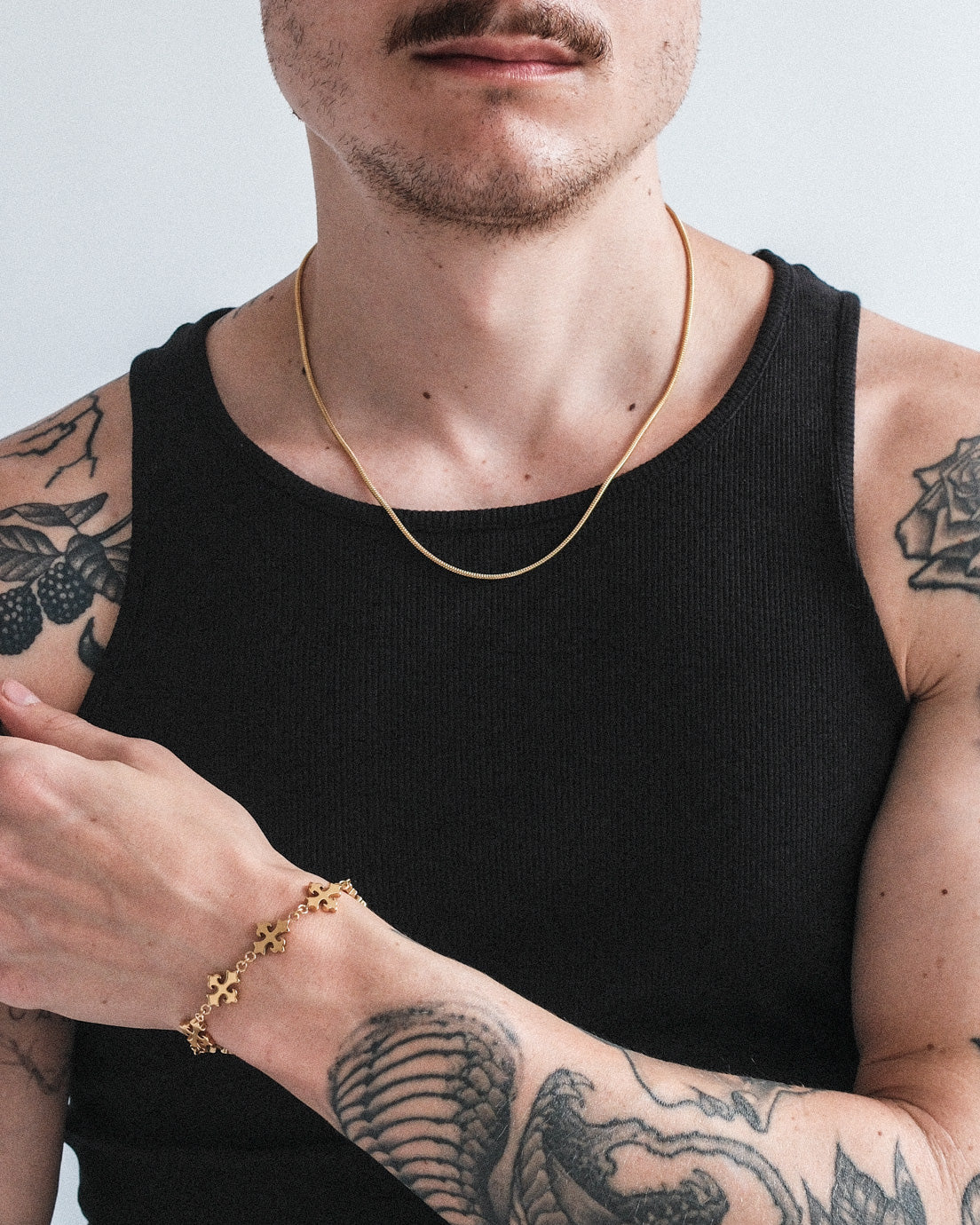 unshinebar-snake-chain-2mm-gold-50-55-cm-edelstahl image 7