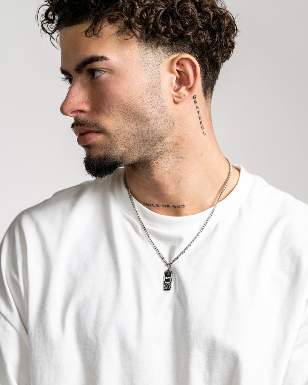 unshinebar-phone-necklace-halskette-silber-45cm-edelstahl image 2