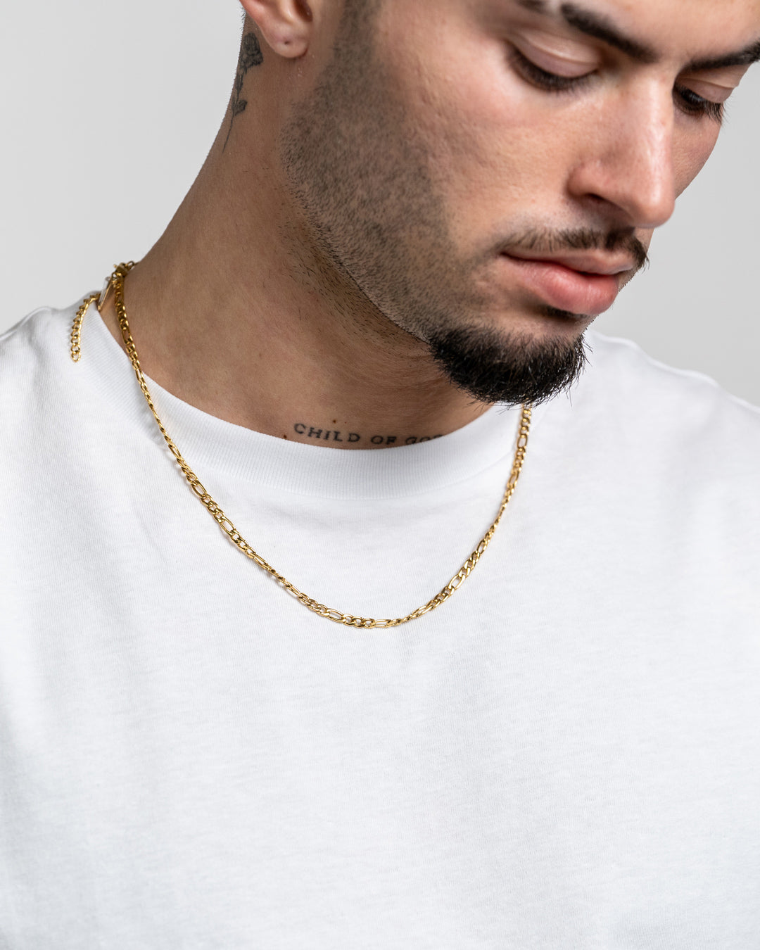 unshinebar-figaro-chain-kette-gold-45-cm-3-8-mm image 3