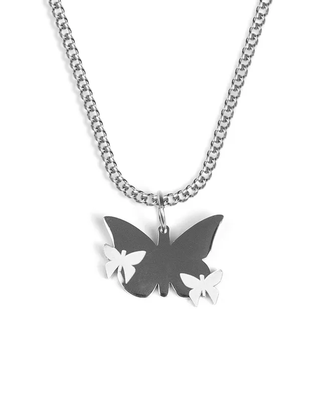 unshinebar-butterfly-schmetterling-halskette-silber image 1