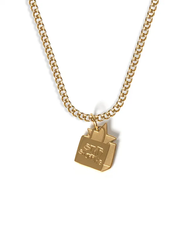 unshinebar-star-shopping-halskette-gold-45cm-stern image 1