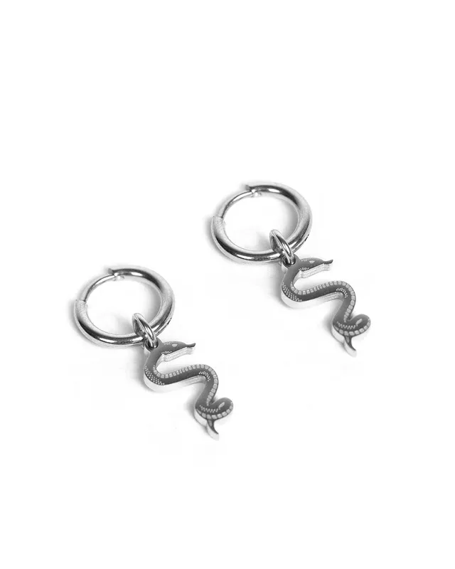 unshinebar-snake-ohrringe-silber-paar-edelstahl-10-mm image 1