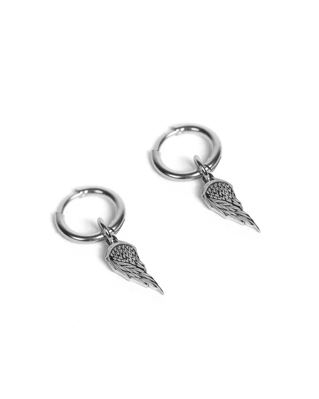 unshinebar-wing-ohrringe-silber-paar-edelstahl-wasserfest image 1