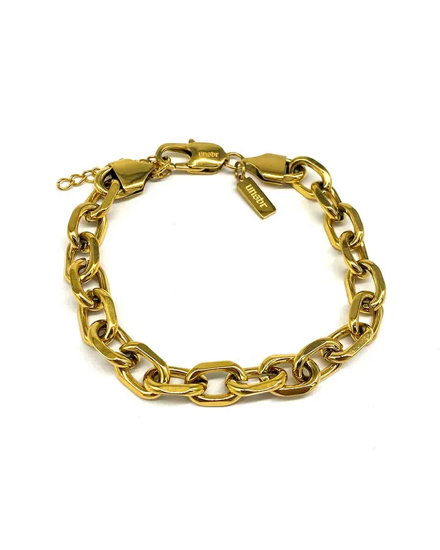 unshinebar-chunky-link-armband-gold-8-mm image 1