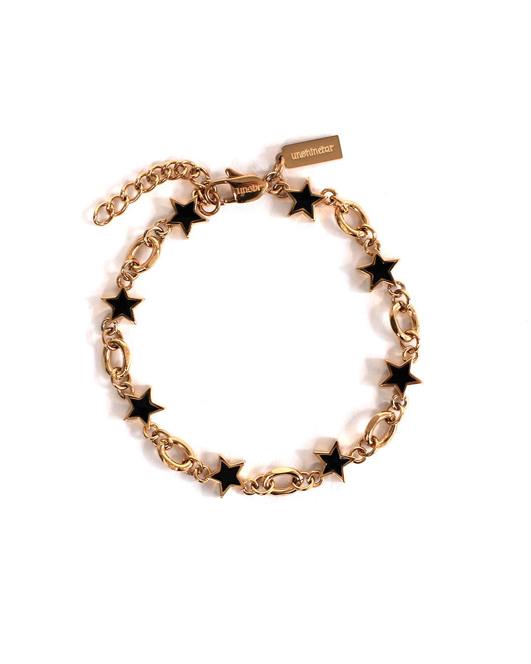 unshinebar-black-galaxy-star-armband-gold-8mm image 1