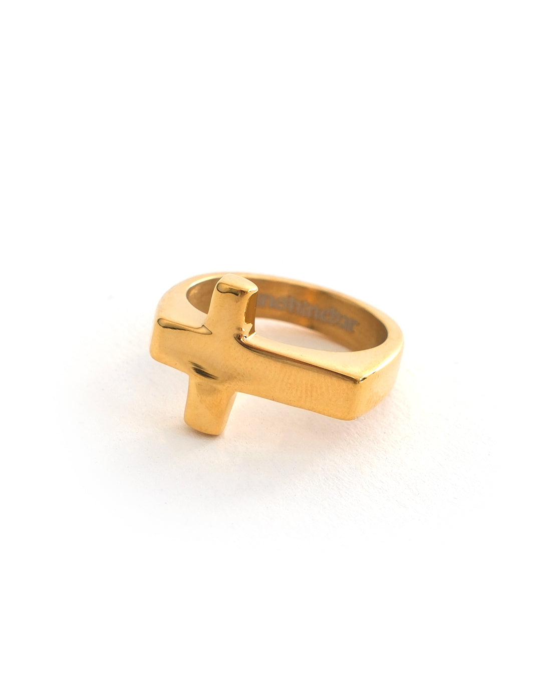 unshinebar-cross-ring-silber-edelstahl-gr-9 image 2