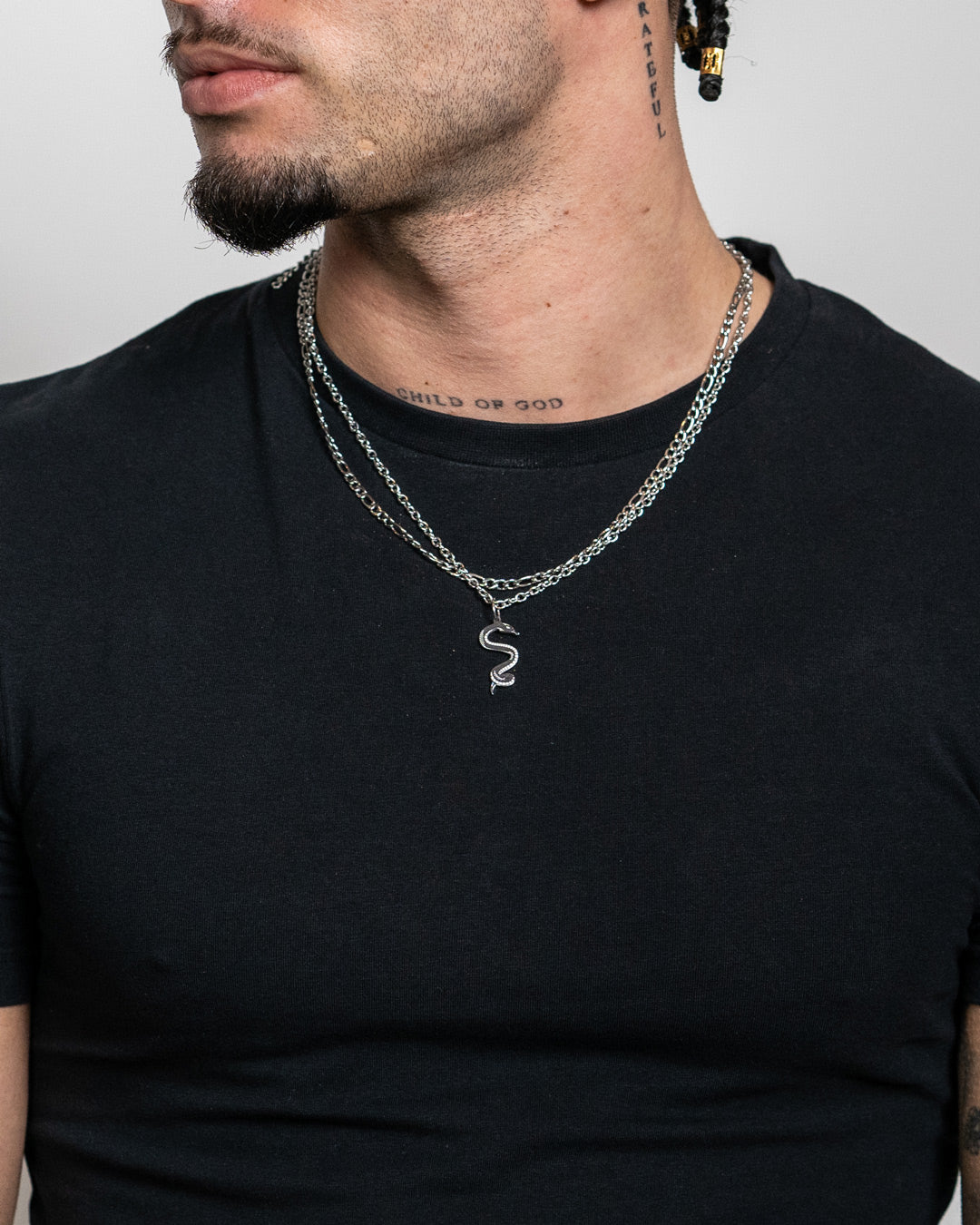 unshinebar-snake-schmuck-set-silber-45cm-edelstahl image 2