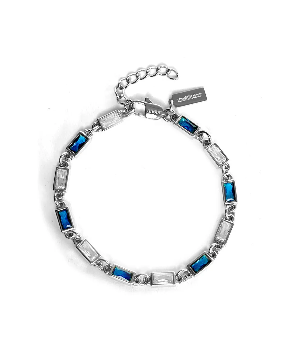 unshinebar-blue-ocean-armband-silber-mit-blauen-zirkonia-steinen image 1