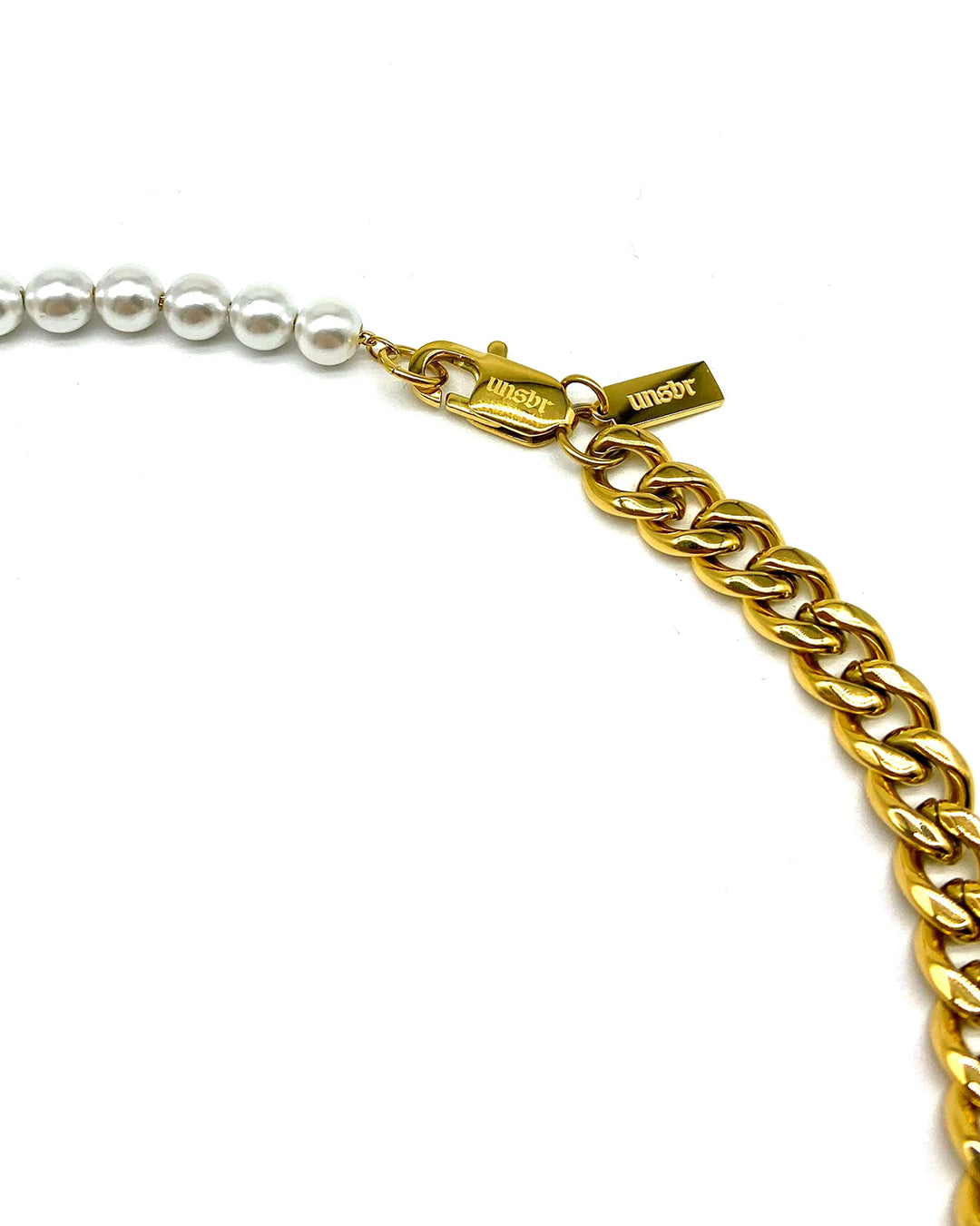 unshinebar-pearl-cuban-halskette-gold-perlen-45-cm image 4