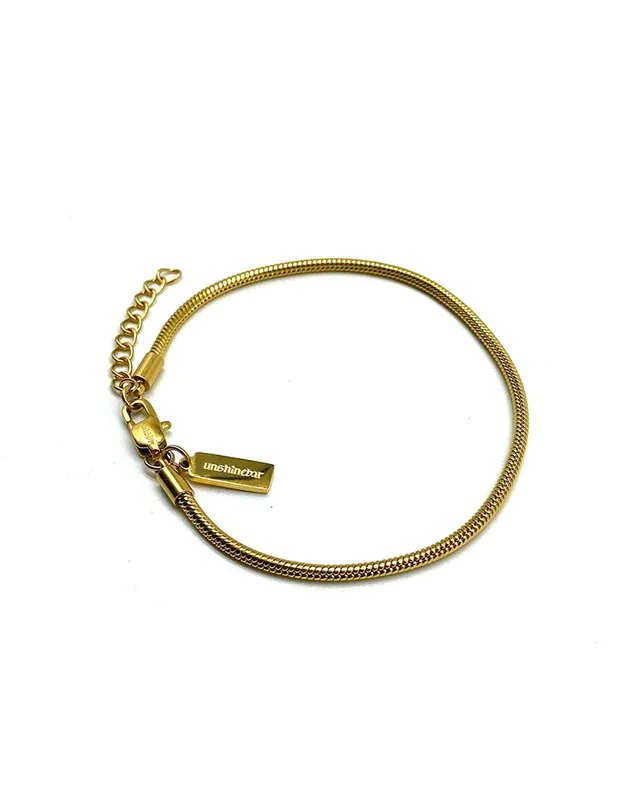 unshinebar-snake-armband-gold-2mm-verstellbar image 1