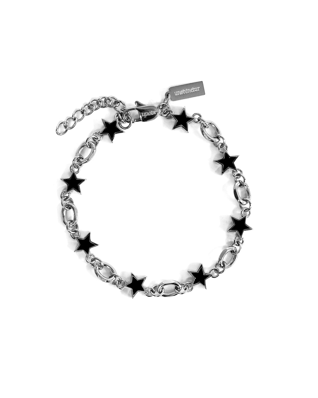 unshinebar-black-galaxy-star-armband-silber-18-cm image 1