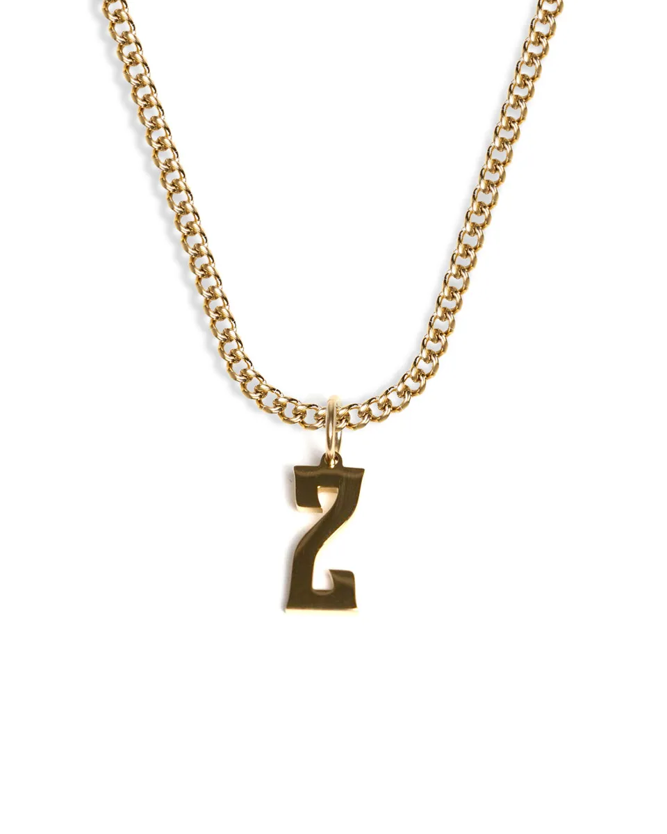 unshinebar-initial-z-halskette-gold-45cm-edelstahl image 1