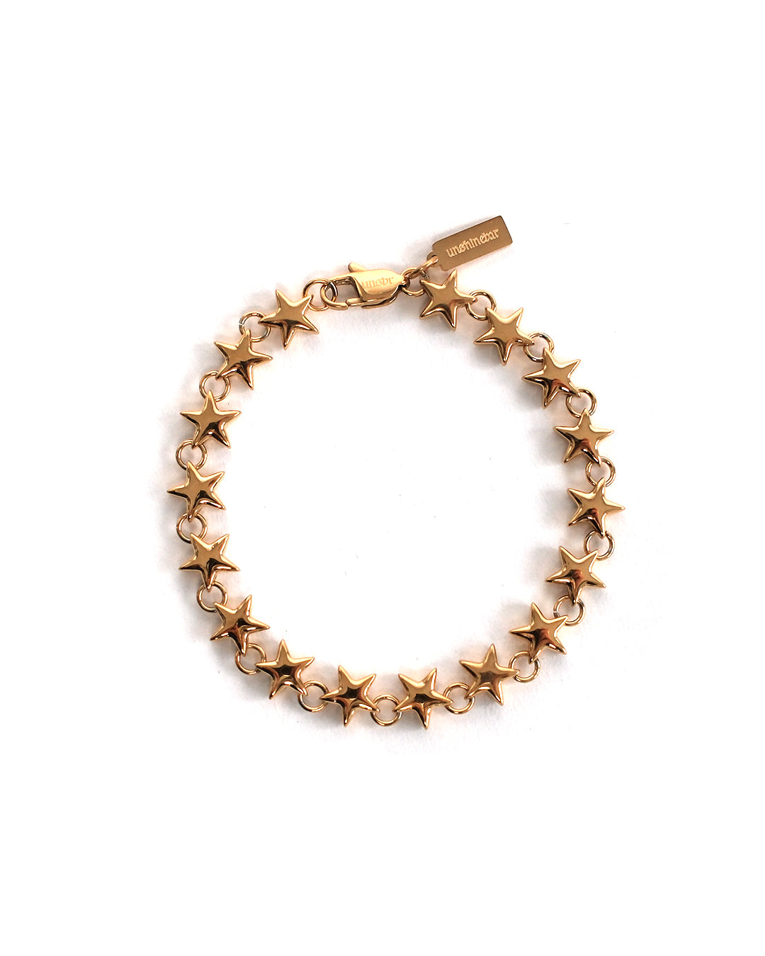 unshinebar-star-bracelet-armband-gold-18-5-cm-edelstahl image 1