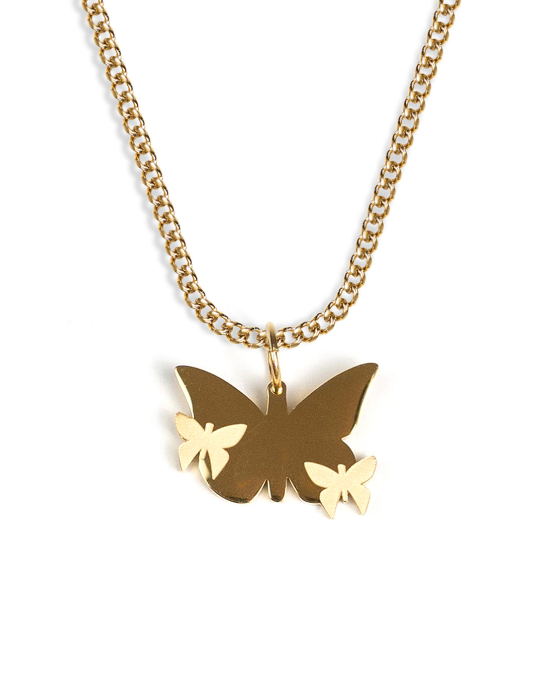 unshinebar-butterfly-halskette-gold-schmetterling-edelstahl image 1