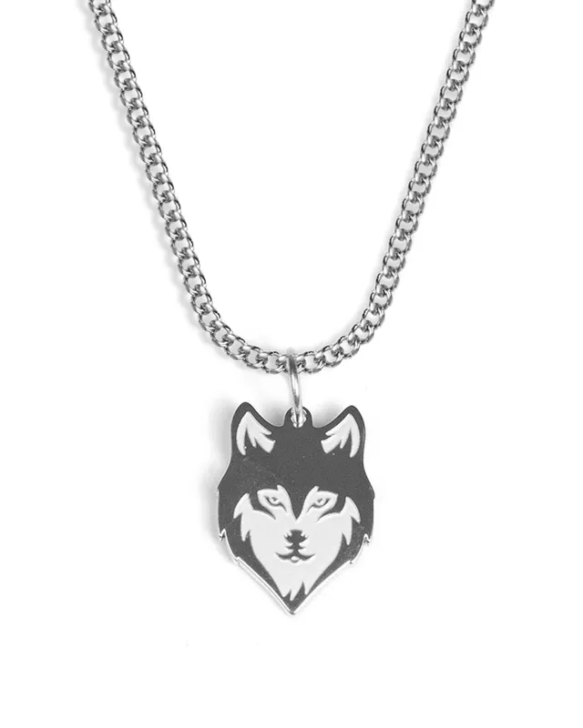 unshinebar-wolf-halskette-silber-45cm-edelstahl-anh-nger image 1