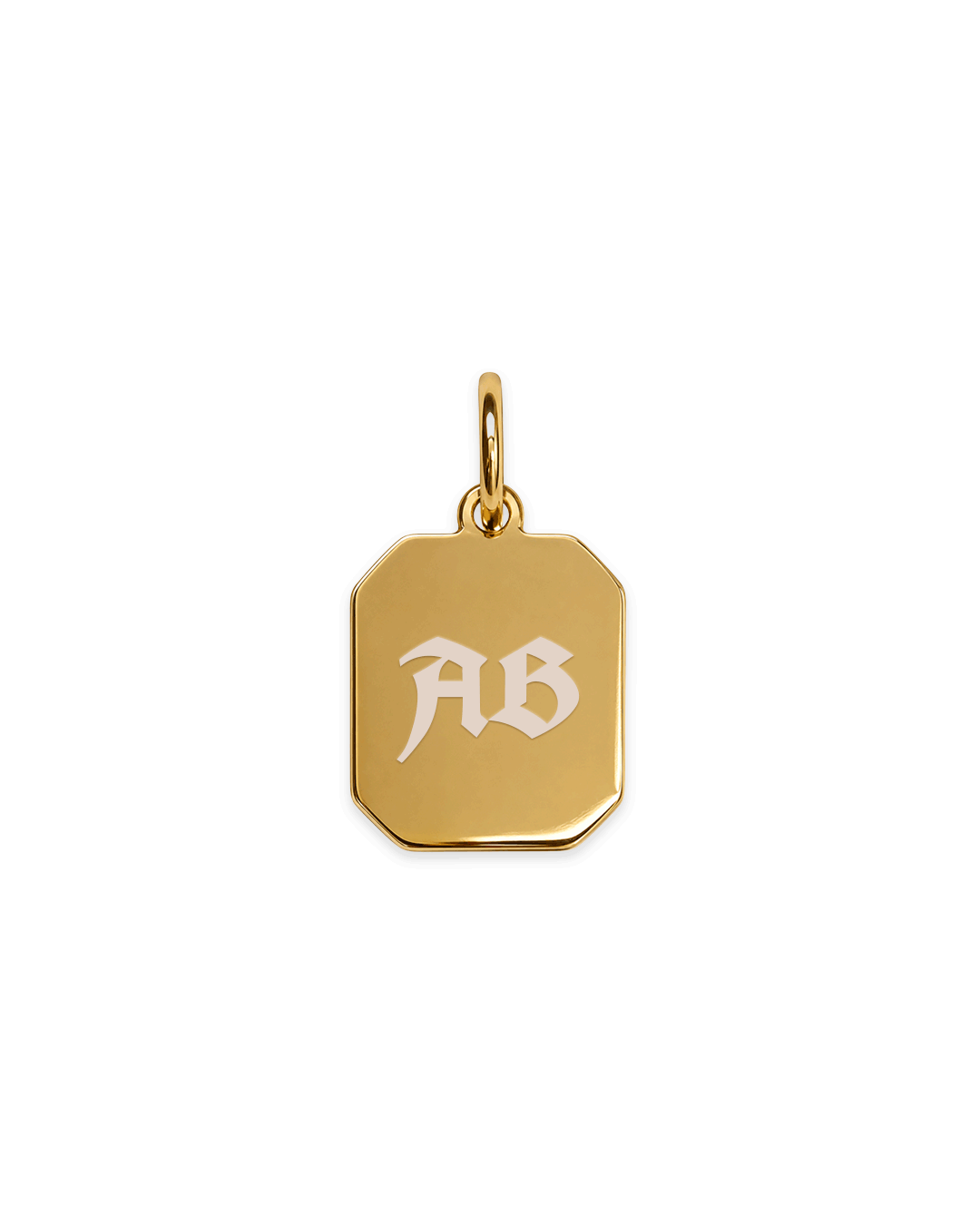 unshinebar-monogram-anh-nger-gravierbar-edelstahl-platte image 2