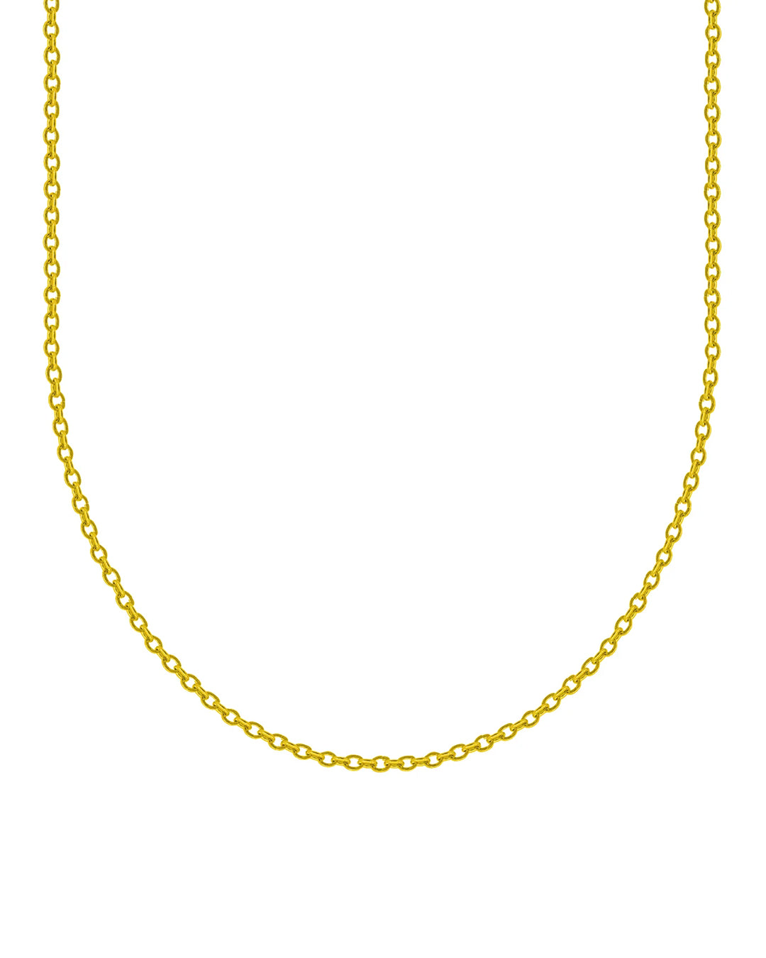 unshinebar-chains-thin-oval-chain-2mm-kette-gold-45cm image 1