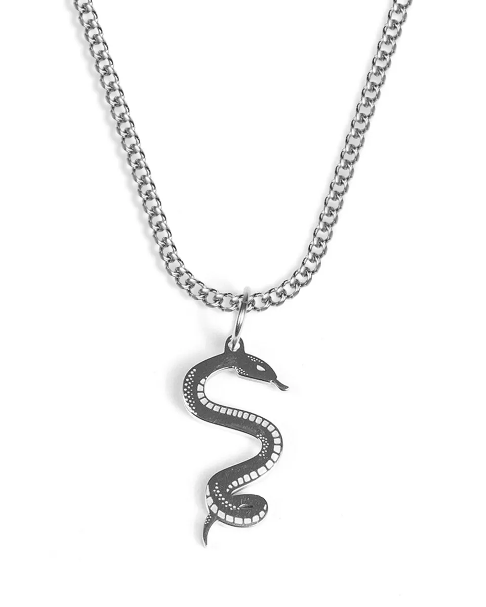 unshinebar-snake-halskette-silber-schlangen-kette-edelstahl image 1
