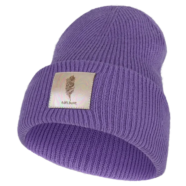 edelbunt-oslo-m-tze-beanie-lila-warme-strickm-tze image 1
