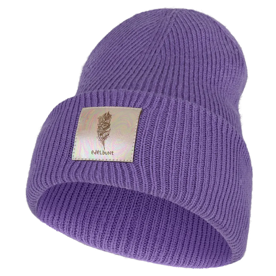 edelbunt-oslo-m-tze-beanie-lila-warme-strickm-tze image 1