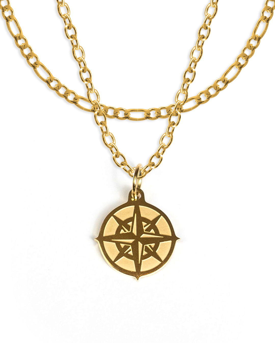 unshinebar-compass-set-halskette-gold-kompass-anh-nger image 1