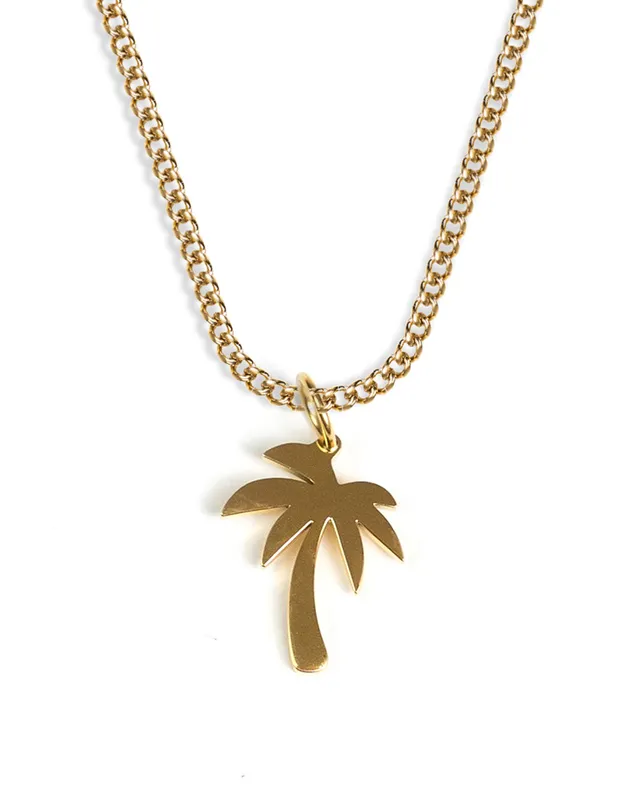 unshinebar-palm-halskette-mit-anh-nger-gold-50-55-cm image 1