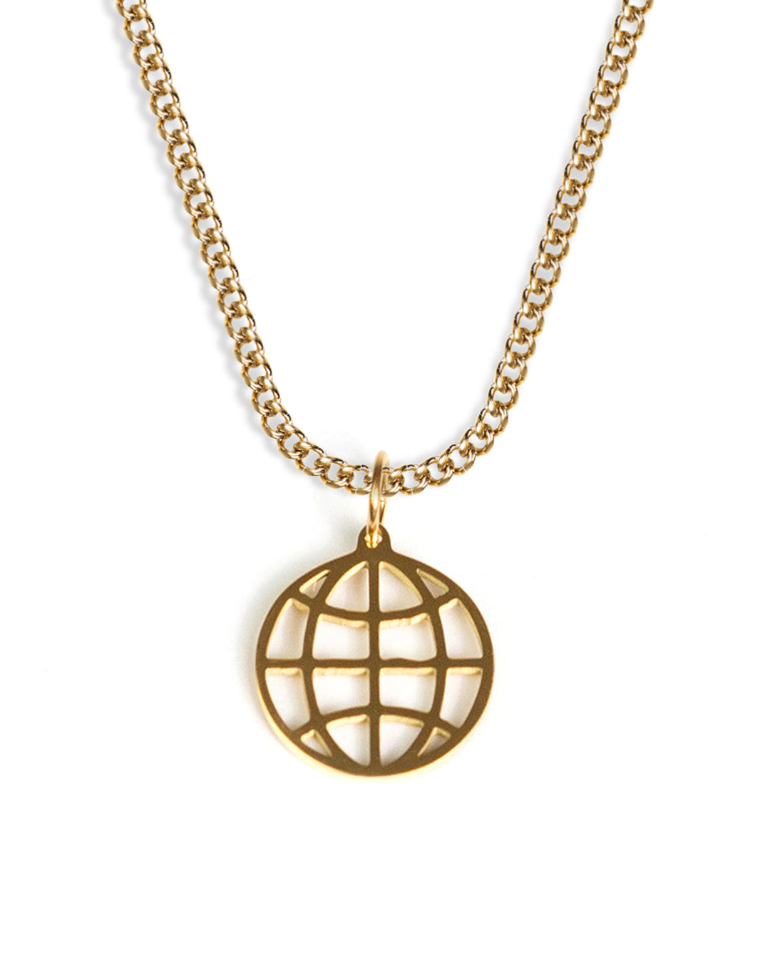 unshinebar-globe-halskette-mit-anh-nger-gold-50-55-cm image 1