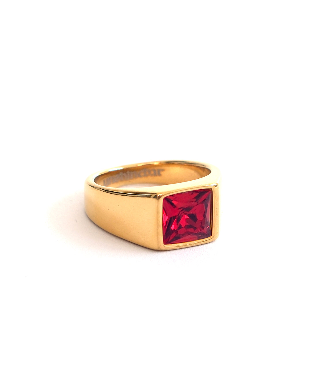 unshinebar-rings-gemstone-ring-red-ring-gold image 2