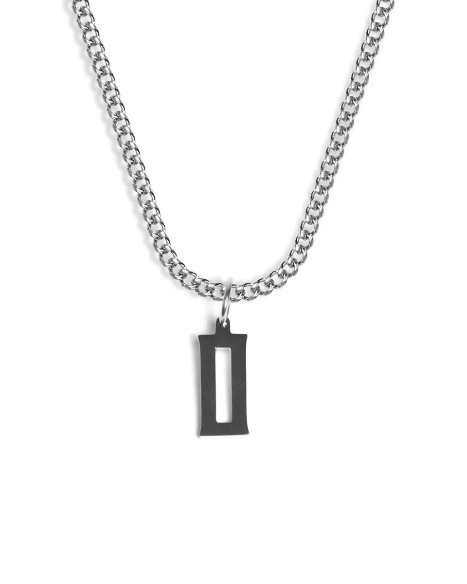 unshinebar-initial-o-buchstaben-kette-silber-45cm image 1