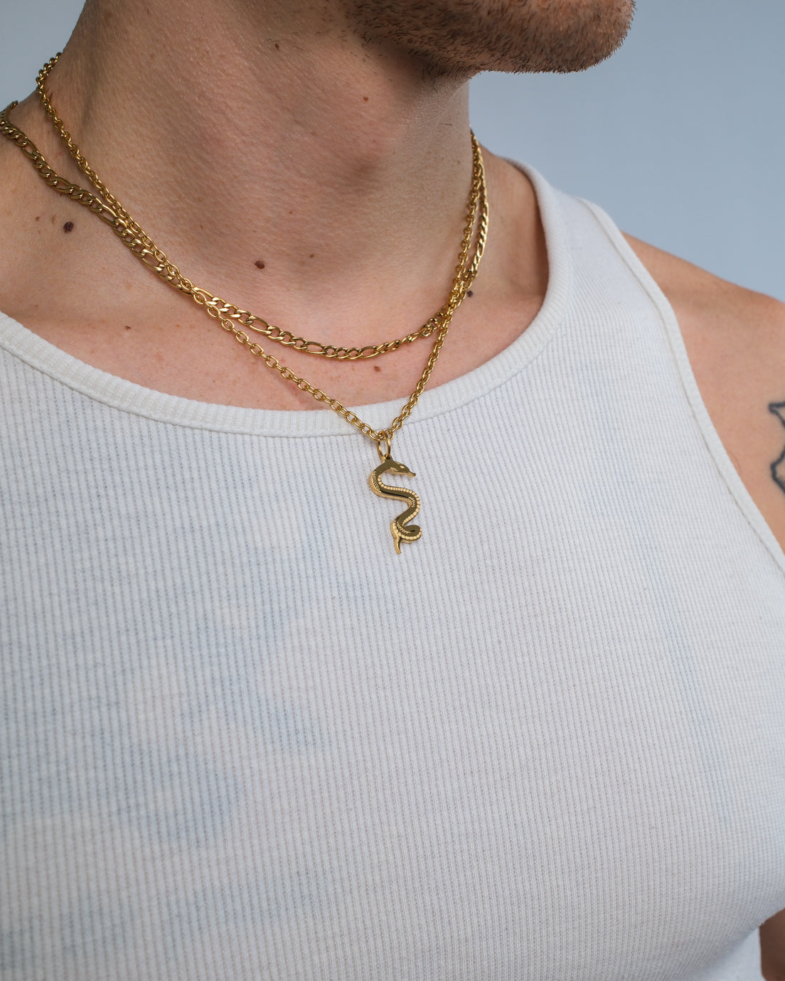 unshinebar-snake-set-goldkette-45cm-mit-anh-nger-edelstahl image 4