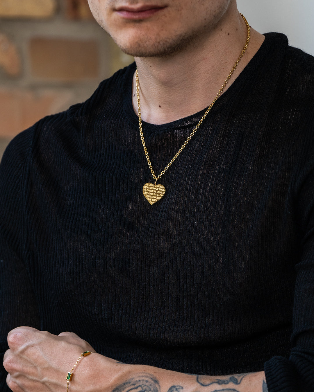 unshinebar-endless-love-halskette-gold-50-55-cm-18k-vergoldet image 2