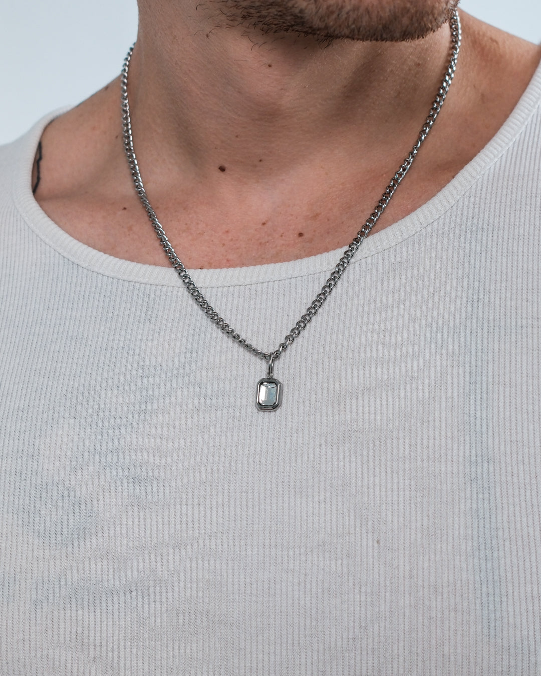 unshinebar-chains-with-pendants-clear-gemstone-necklace-kette-silber image 4