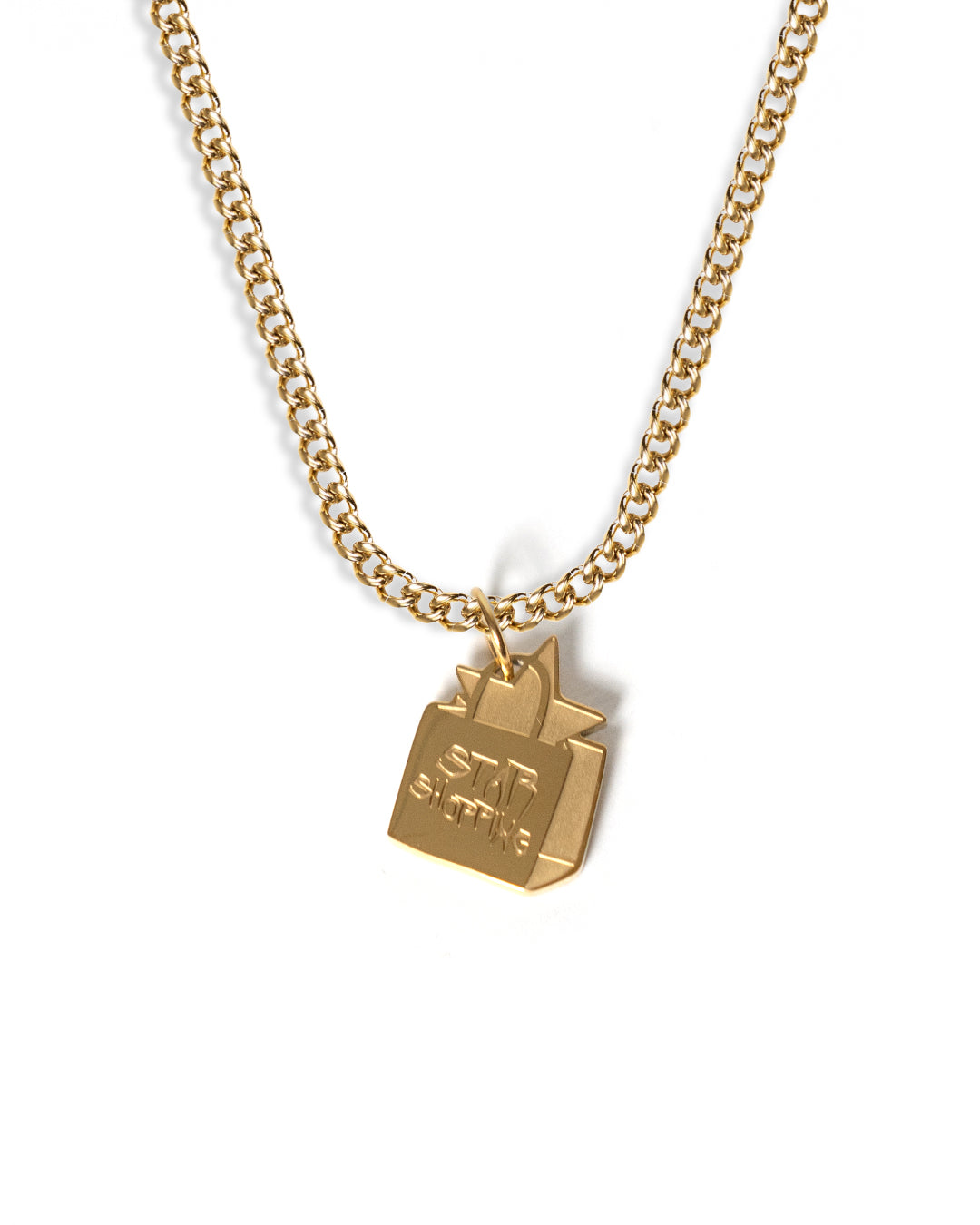 unshinebar-star-shopping-halskette-gold-45cm-stern image 1