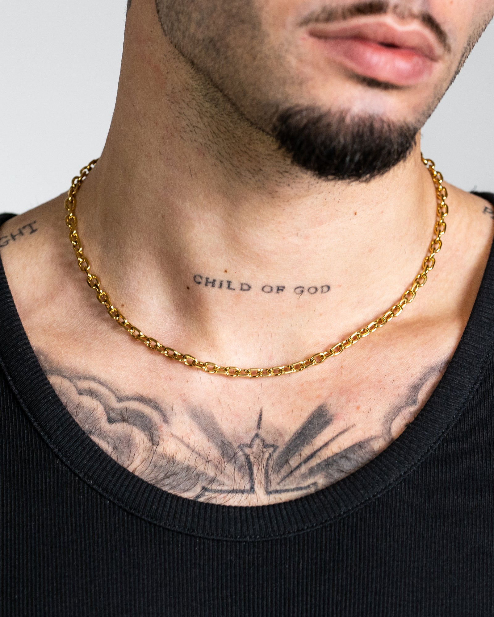 unshinebar-rogue-chain-5mm-kette-gold-50cm-wasserfest image 2
