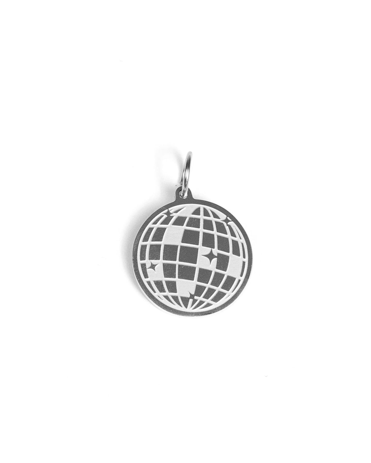 unshinebar-disco-ball-anh-nger-silber-edelstahl-wasserdicht image 1