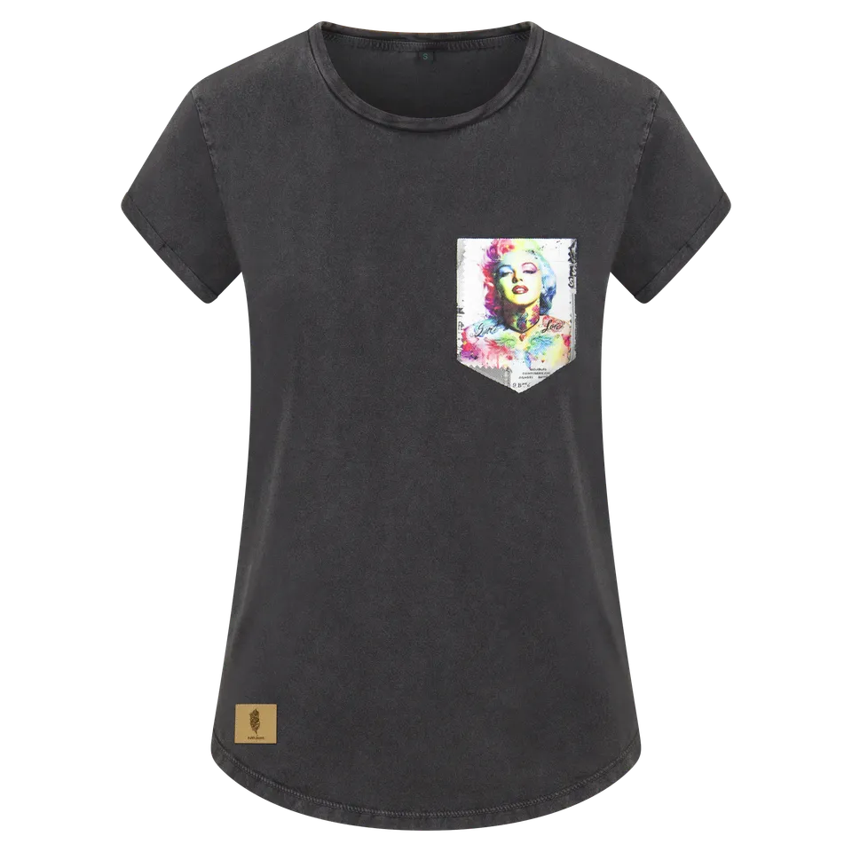 edelbunt-marilyn-monroe-shirt-damen-t-shirt-biobaumwolle image 1
