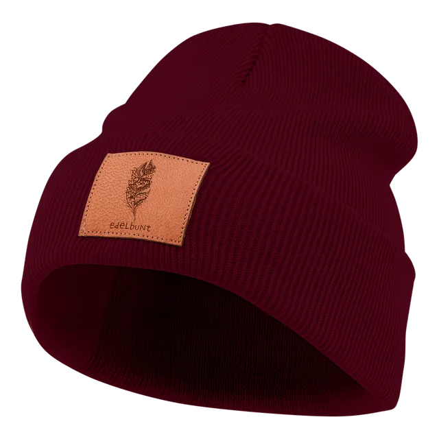 edelbunt-bern-m-tze-dunkelrot-beanie-winterm-tze image 1