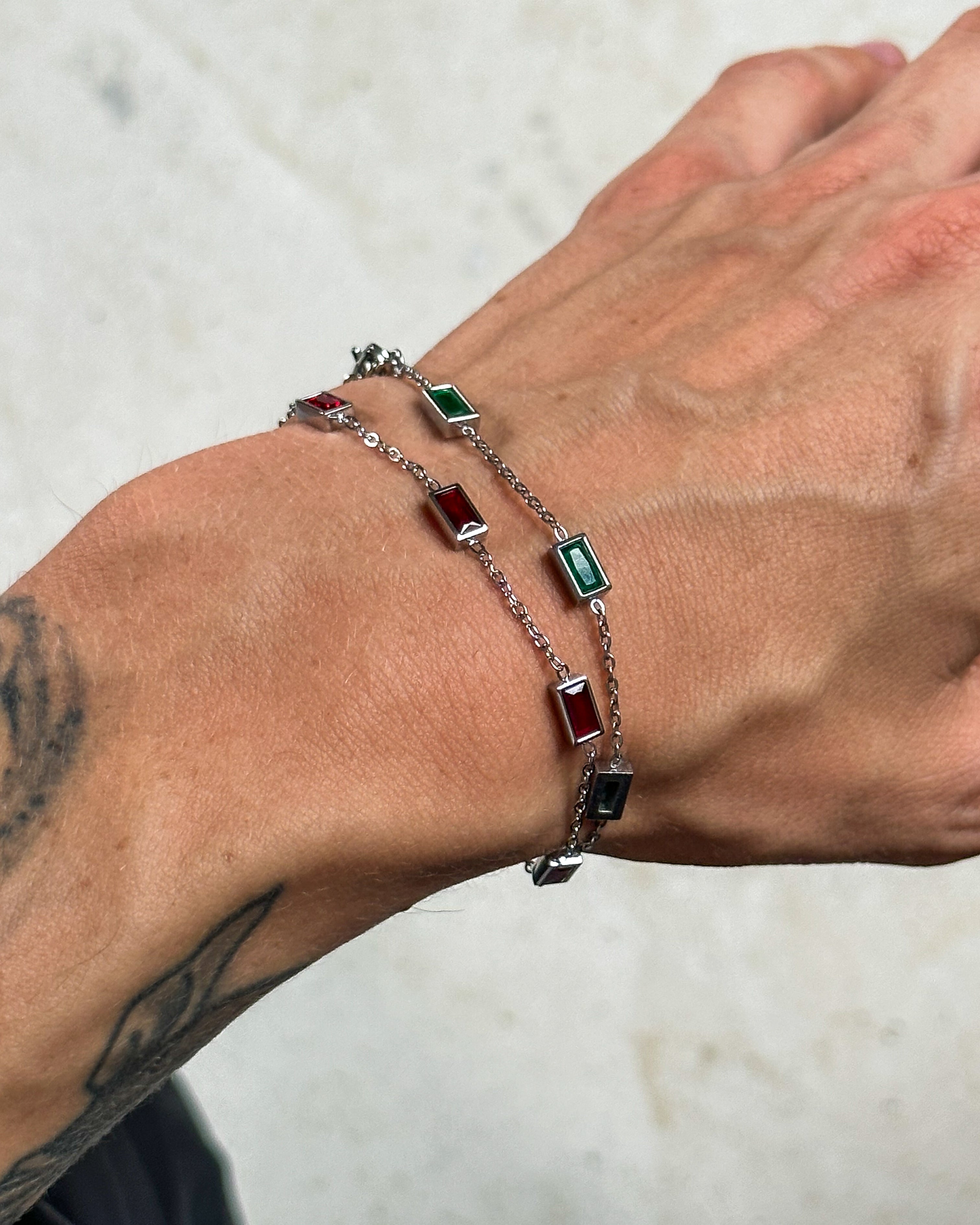 unshinebar-gemstone-armband-silber-rot-zirkonia image 4