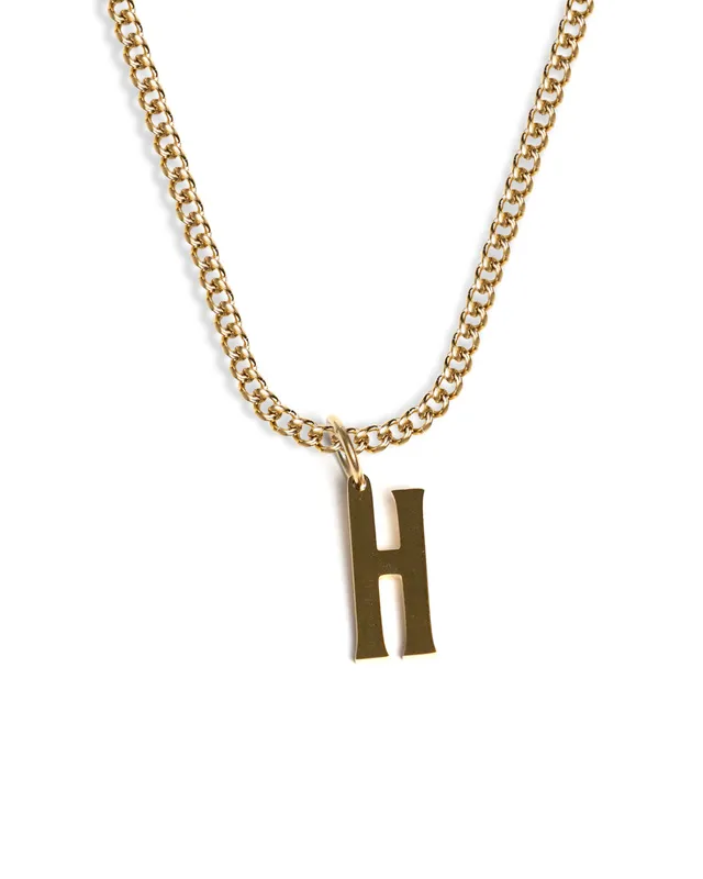 unshinebar-initial-h-kette-gold-50-55-cm-edelstahl image 1