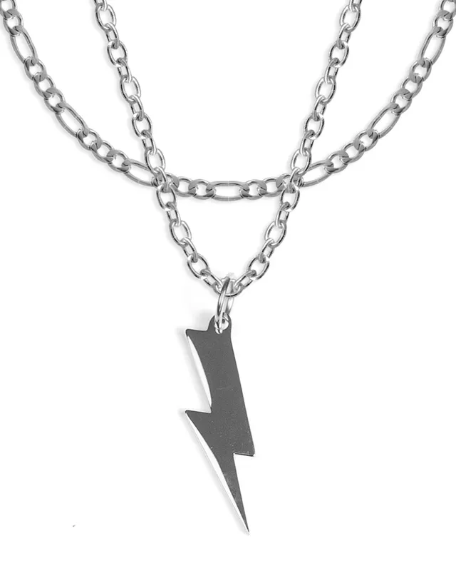 unshinebar-lightning-bolt-set-kette-silber-50-55cm image 1