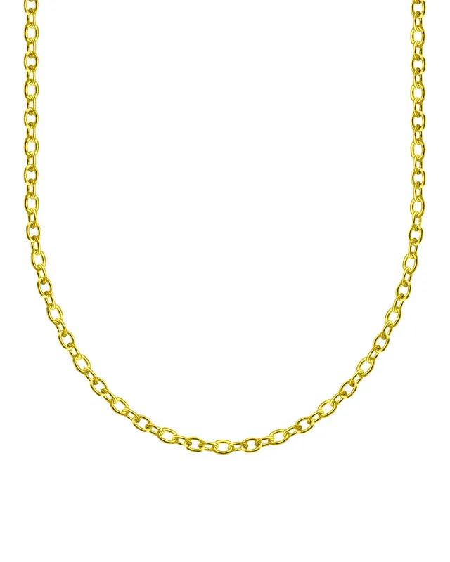 unshinebar-oval-chain-3mm-halskette-gold-edelstahl image 1