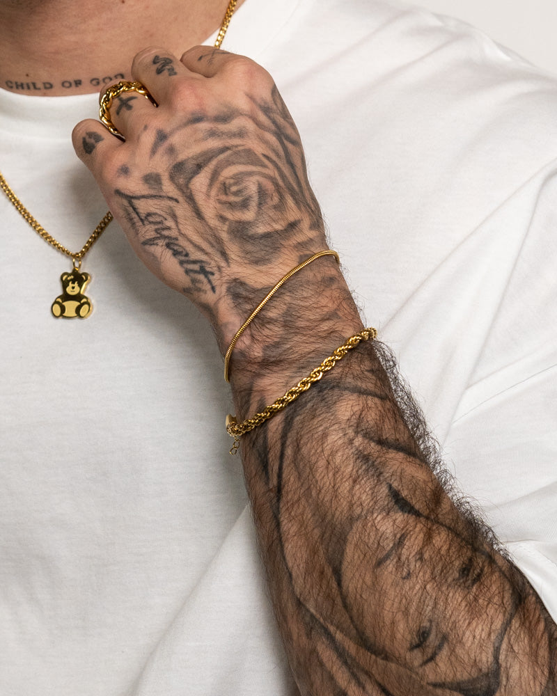 unshinebar-snake-armband-gold-2mm-verstellbar image 4