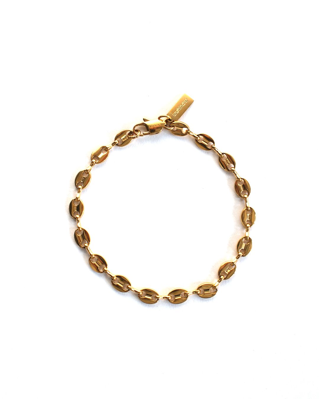 unshinebar-coffee-bean-armband-gold-19-5cm-edelstahl image 1