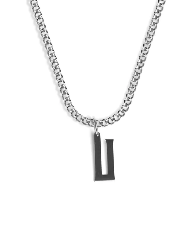 unshinebar-initial-u-halskette-silber-buchstabe-u-45cm image 1