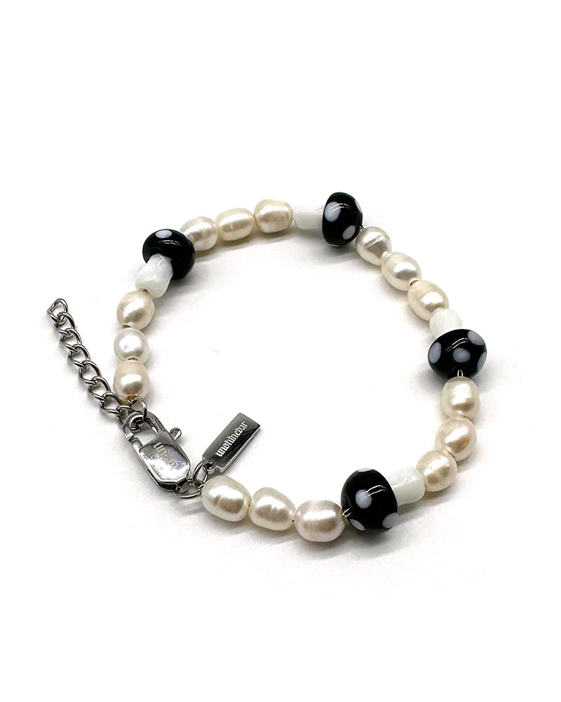 unshinebar-pearl-mushroom-armband-schwarz-perlen-19-cm image 1