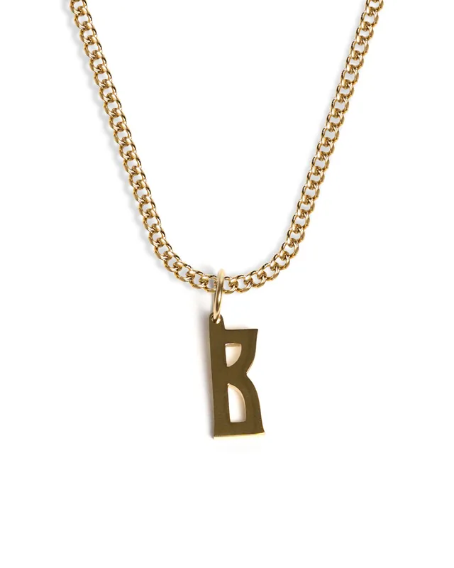 unshinebar-initial-b-kette-gold-45cm-edelstahl image 1