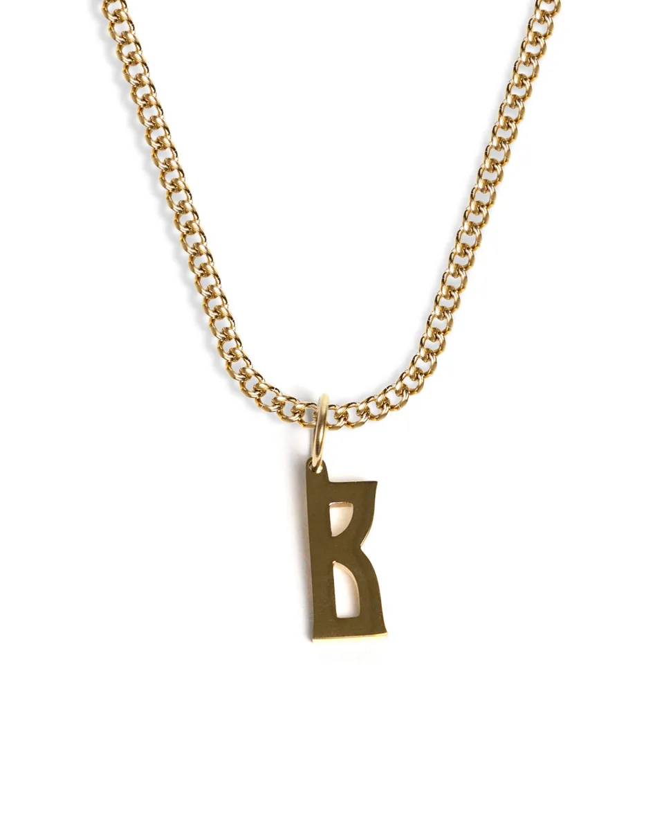 unshinebar-initial-b-kette-gold-45cm-edelstahl image 1