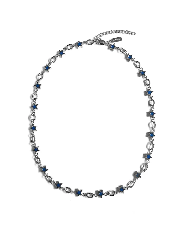 unshinebar-midnight-blue-star-chain-kette-silber image 1