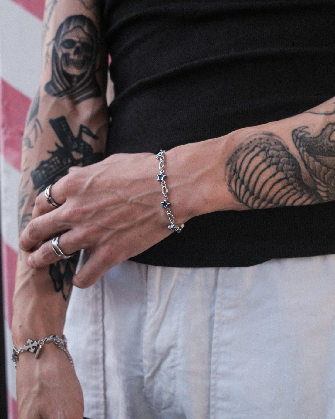 unshinebar-midnight-blue-star-armband-silber-edelstahl image 4