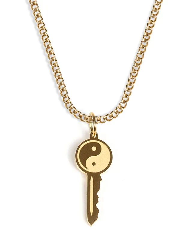 unshinebar-key-yin-yang-halskette-gold-schl-ssel-50-55-cm image 1